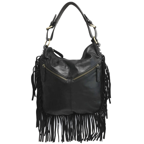 Genuine Leather Fringe Collection, Locking CCW Purse