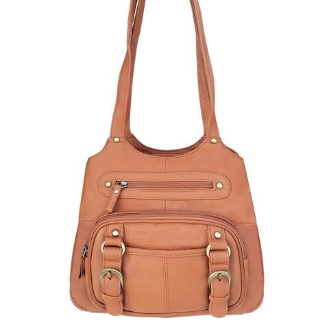 Leather CCW Shoulder Bag - Large Shoulder Straps