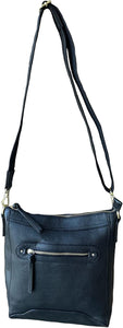Roma Leathers Genuine Leather Cross Body Concealed Carry Purse