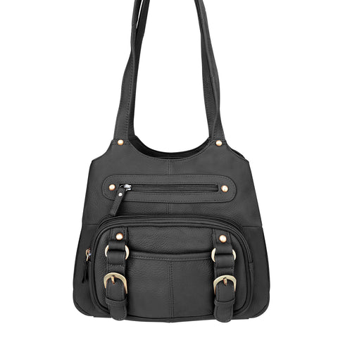 Leather CCW Shoulder Bag - Large Shoulder Straps