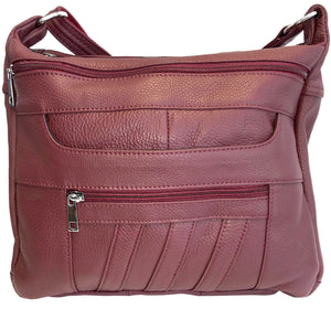 Concealed Carry Genuine Leather Crossbody Purse