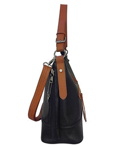 Stylish Leather Locking Concealed Carry Crossbody Purse