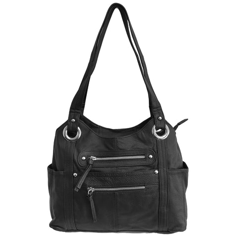 Concealed Carry Genuine Leather Shoulder Bag