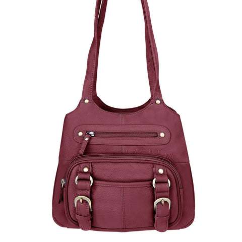 Leather CCW Shoulder Bag - Large Shoulder Straps