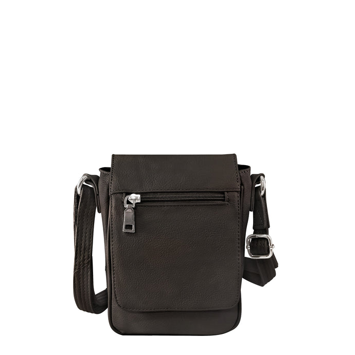 Cowhide Leather Compact Concealed Carry Crossbody Bag