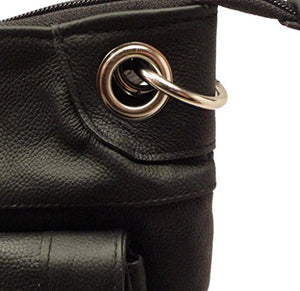 Concealed Carry Crossbody Leather Purse - Locking Zipper
