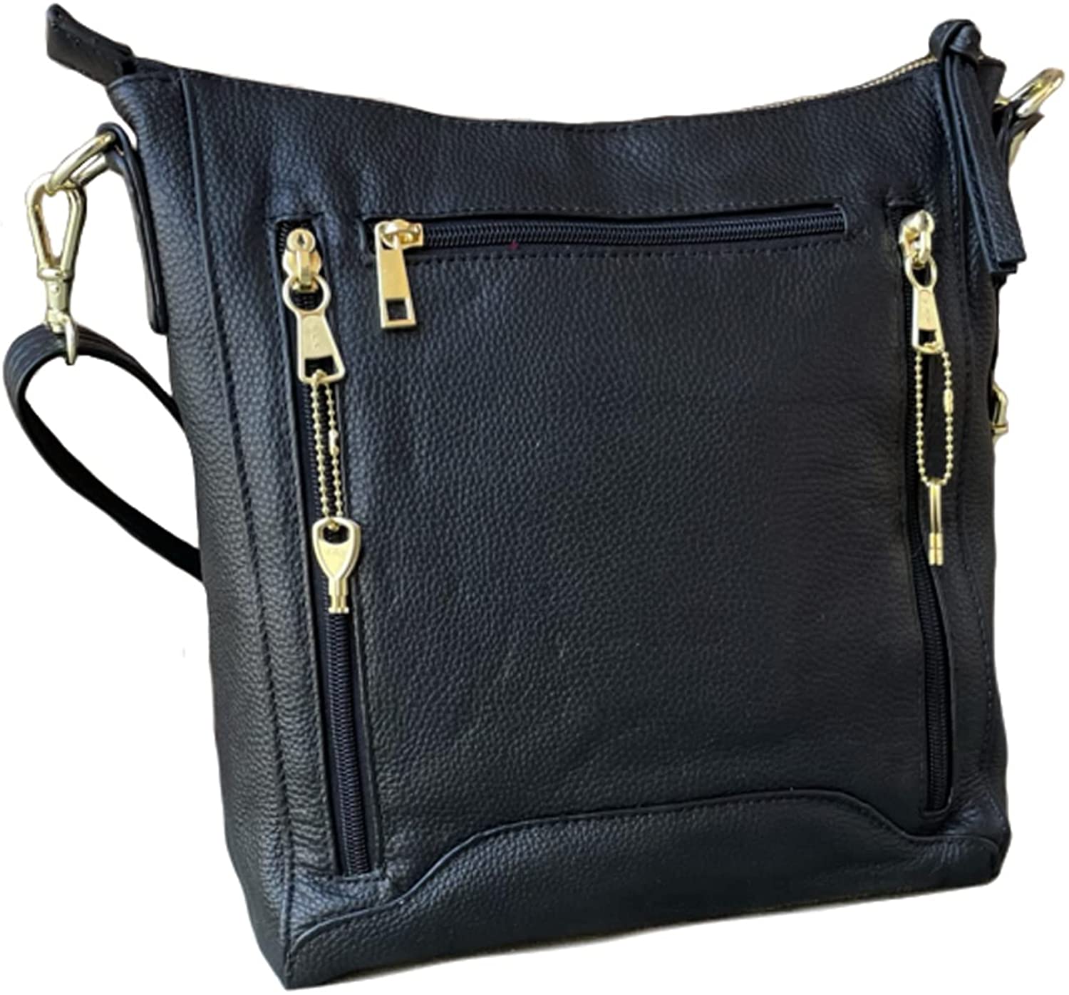 Roma Leathers Genuine Leather Cross Body Concealed Carry Purse