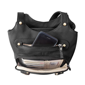 Leather CCW Shoulder Bag - Large Shoulder Straps