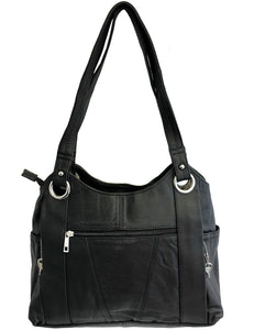 Concealed Carry Genuine Leather Shoulder Bag
