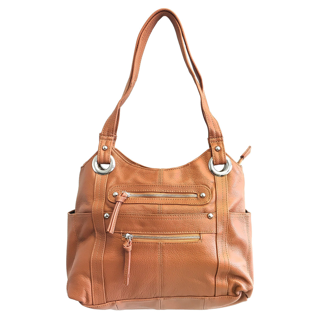 Concealed Carry Genuine Leather Shoulder Bag
