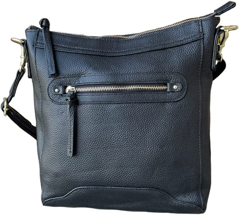 Roma Leathers Genuine Leather Cross Body Concealed Carry Purse