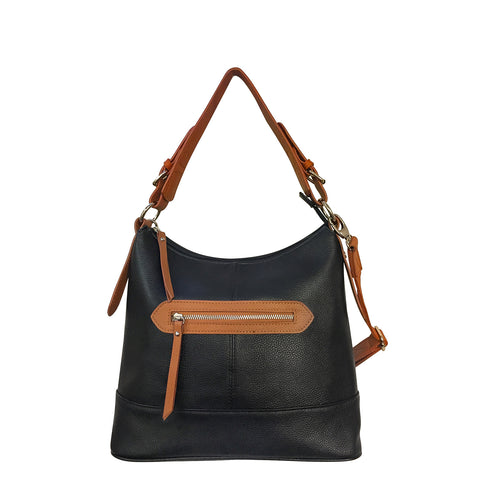 Stylish Leather Locking Concealed Carry Crossbody Purse